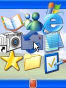 WinXP-bunch up with mouse